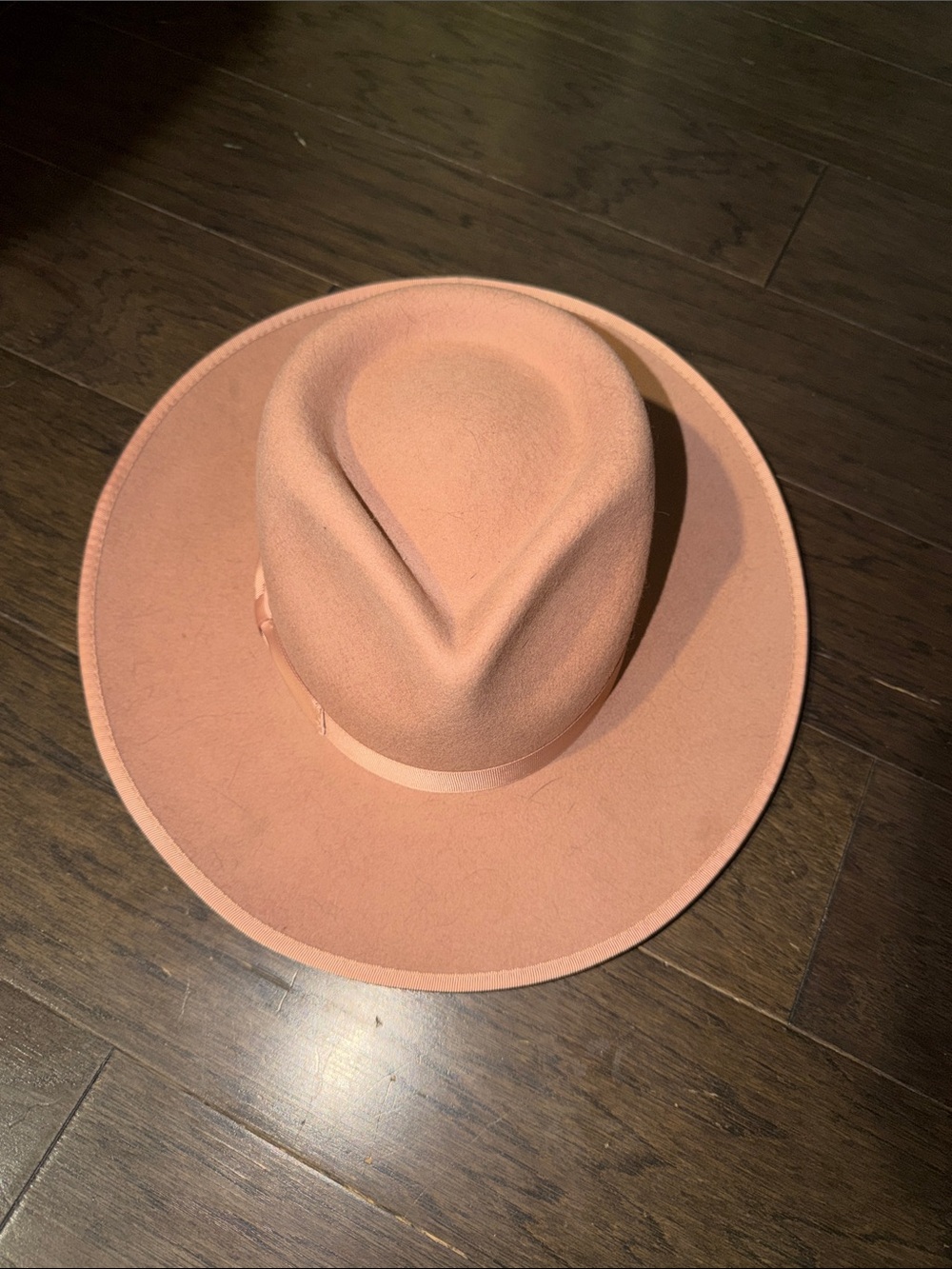 GIGI PIP Peach Wide-Brim Felt Fedora